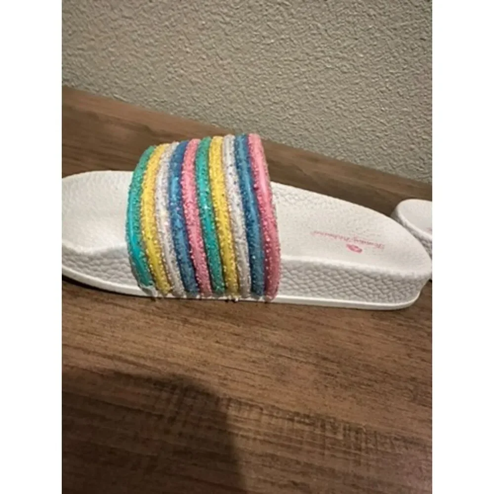 Tommy Bahama Pale Rainbow Glitter Girl Sandals Size 11